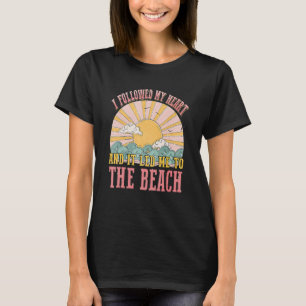 Retro Beach Sun Palm Summer Vintag Beach Pool P T-Shirt