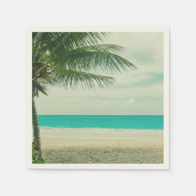 Retro Beach Thema Serviette (Vorderseite)