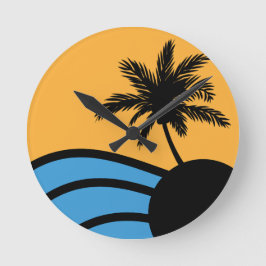 Retro Beach Wall Clock Runde Wanduhr