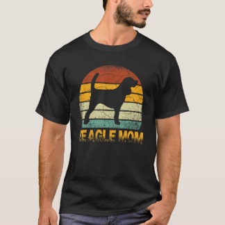 Retro Beagle Mama Dackel Hundebesitzerin Mutter Mu T-Shirt