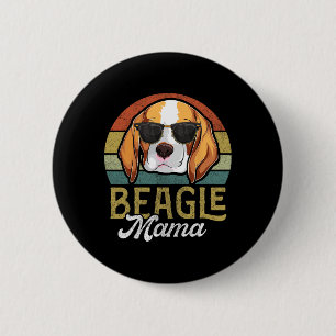 Retro Beagle Mama Shirt Women Button