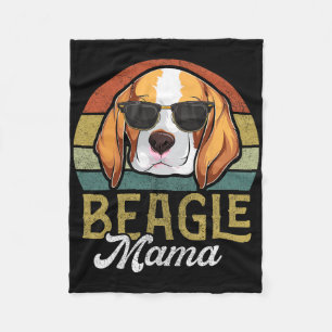 Retro Beagle Mama Shirt Women Fleecedecke