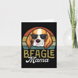 Retro Beagle Mama Shirt Women Karte