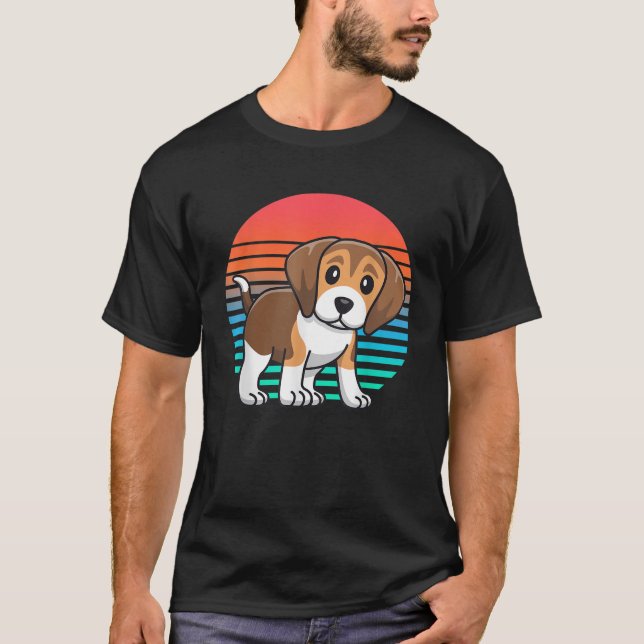 Retro Beagles For Women Men Gift For Beagle Lover  T-Shirt (Vorderseite)