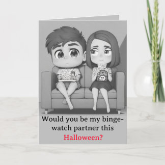 Retro Beängstigend Movie-Binge Watch Partners (Ver Feiertagskarte