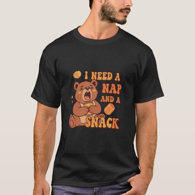 Retro Bear Snack Break Men’s Graphic T-Shirt (Vorderseite)