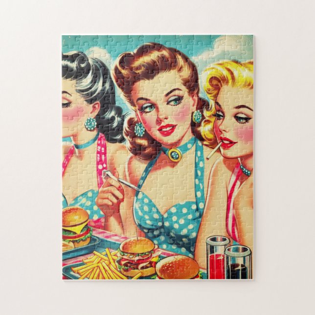 Retro Beauties Button Up Puzzle (Vertikal)