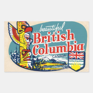 Retro Beautiful British Columbia Canada Sticker