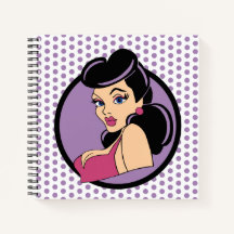 Retro Beautiful Woman Notebook