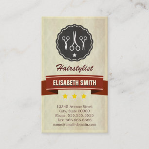 Retro Beauty Salon - Haarstühle Visitenkarte