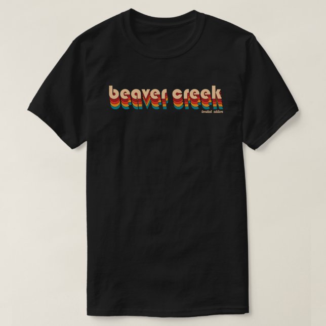 Retro Beaver Creek Ski Abenteuer T-Shirt (Design vorne)