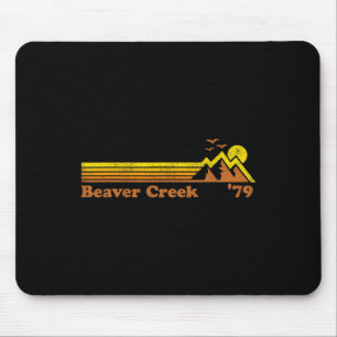 Retro Beaver Creek Ski Resort Colorado Snowboard S Mousepad