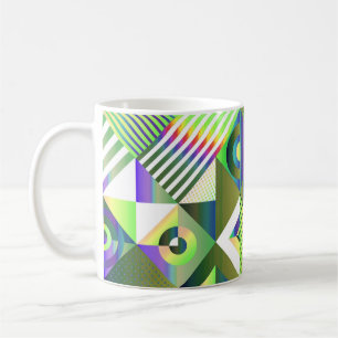 Retro-Becher Pop-Geometrie – Farbige Mitte des Jah Kaffeetasse