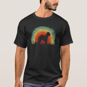 Retro Bedlington Terrier Vintag Rainbow Dog Men W T-Shirt