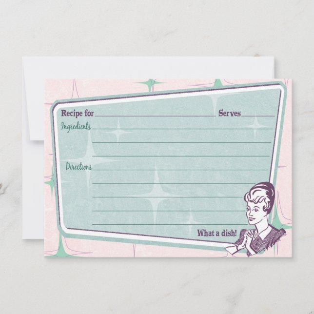 Retro Beehive Hairdo Rezept Karte (Vorderseite)