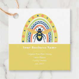 Retro Beekeeper Honey Bee Rainbow Color Block Geschenkanhänger