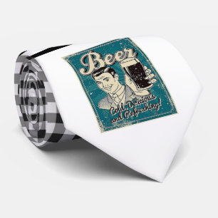 Retro Beer Necktie Krawatte