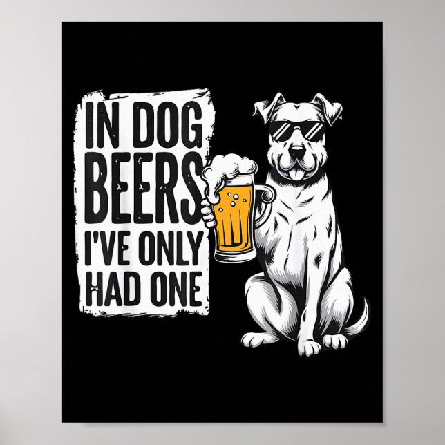 Retro Beer Pun Bar Pub Crawl Party Men - Funny Bee Poster (Vorne)