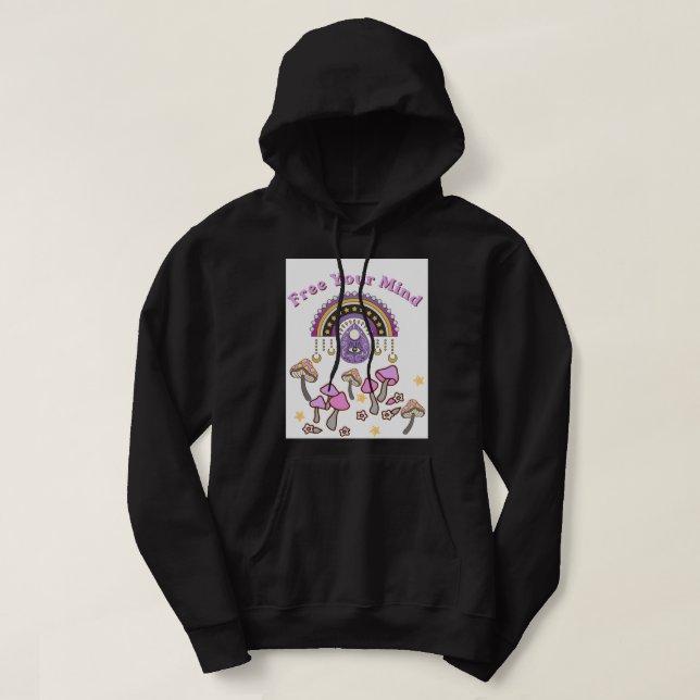Retro Befreie deinen Geist Hoodie (Design vorne)