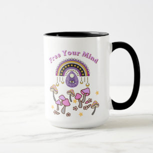 Retro Befreie deinen Geist Tasse