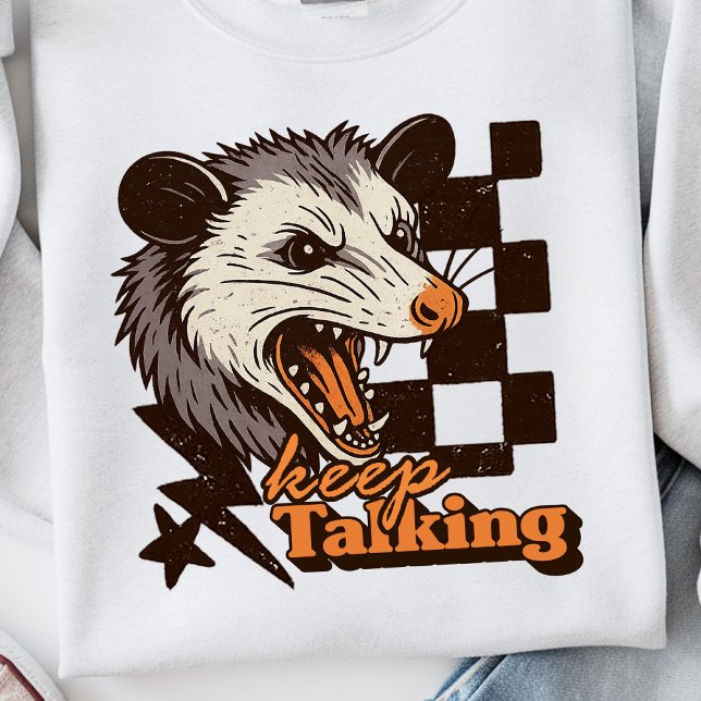 Retro Behalt Talking Feral Possum: Angry Wild Anim Sweatshirt (This keep talking feral possum design brings bold edgy humor to your day!
)