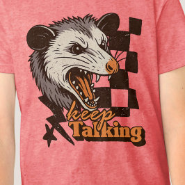 Retro Behalt Talking Feral Possum: Angry Wild Anim Tri-Blend Shirt