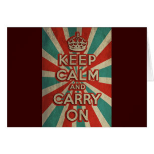 Retro behalten Sie Ruhe und machen Sie weiter