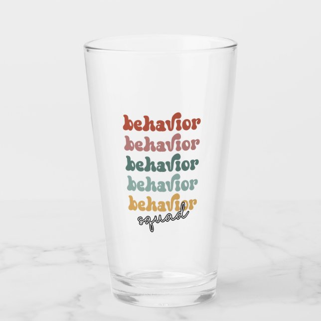 Retro Behavior Squad Behavioral Therapist Glas (Vorderseite)