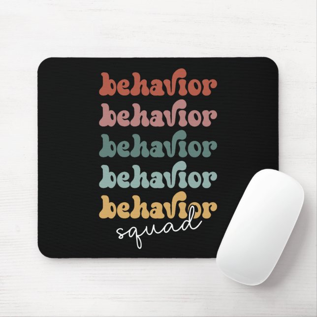 Retro Behavior Squad Behavioral Therapist Mousepad (Mit Mouse)