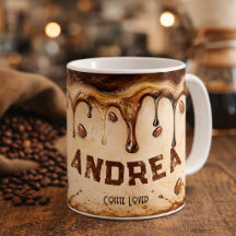 Retro-Beige-Kaffeetropfen-Kunst mit individuellem