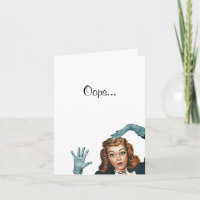 Retro Belated Birthday Oops Card Cards Freundlichk