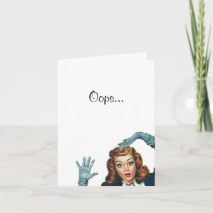 Retro Belated Birthday Oops Card Cards Freundlichk Karte