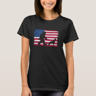 Retro Belgische Malinois 4. Juli Amerikanische Fla T-Shirt