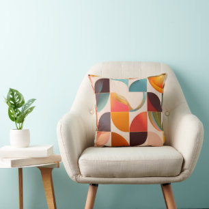 Retro Beliebte Abstracte Quadrate Sammlung Kissen