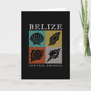 Retro-Belize-Souvenir-vintage-Meeresmuschel-Männer Karte