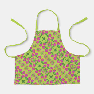 Retro Bell Blume Mandalas Grün Kleine Schürze