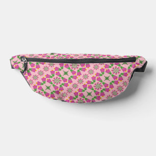 Retro Bell Blume Mandalas Pink Fanny Pack Bauchtasche