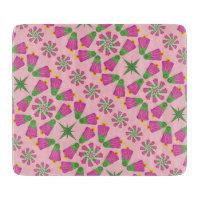 Retro Bell Blume Mandalas Rosa Glasplatte