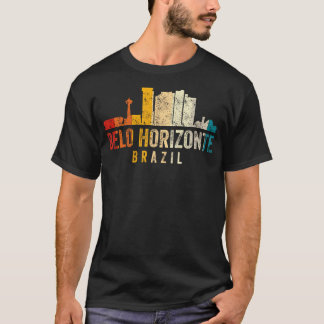 Retro Belo Horizonte Skyline Vintag Brasilien T-Shirt