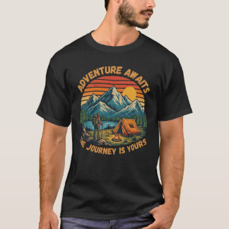Retro-Berg-Camping-Wanderabenteuer T-Shirt