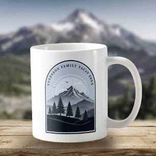 Retro-Berg-Familienurlaub Blau ID1136 Kaffeetasse