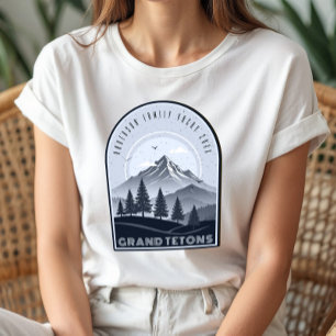 Retro-Berg-Familienurlaub Blau ID1136 Tri-Blend Shirt