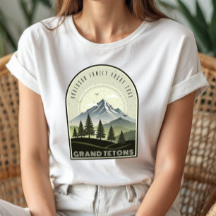 Retro-Berg-Familienurlaub Grün ID1136 Tri-Blend Shirt