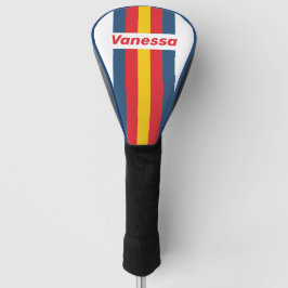 Retro-Berg-Nadelstreifen mit Namen Golf Headcover