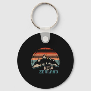 Retro-Berge Neuseeland Schlüsselanhänger