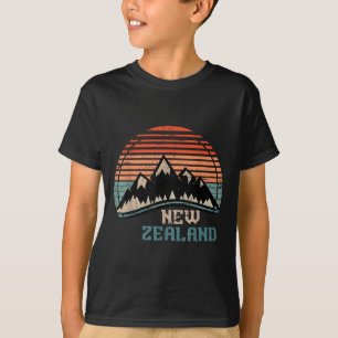 Retro-Berge Neuseeland T-Shirt