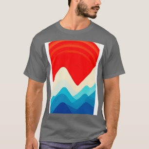 Retro-Berge und Sonne 1 T-Shirt