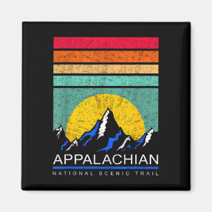Retro-Bergsilhouette Appalachian Trail Magnet