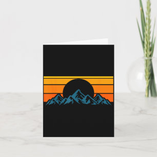 Retro-Bergsilhouette Karte