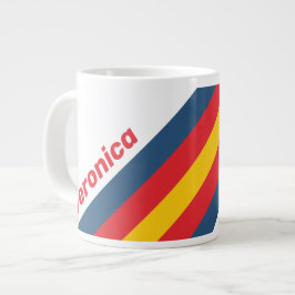 Retro-Bergstreifen mit Namen Jumbo-Tasse
